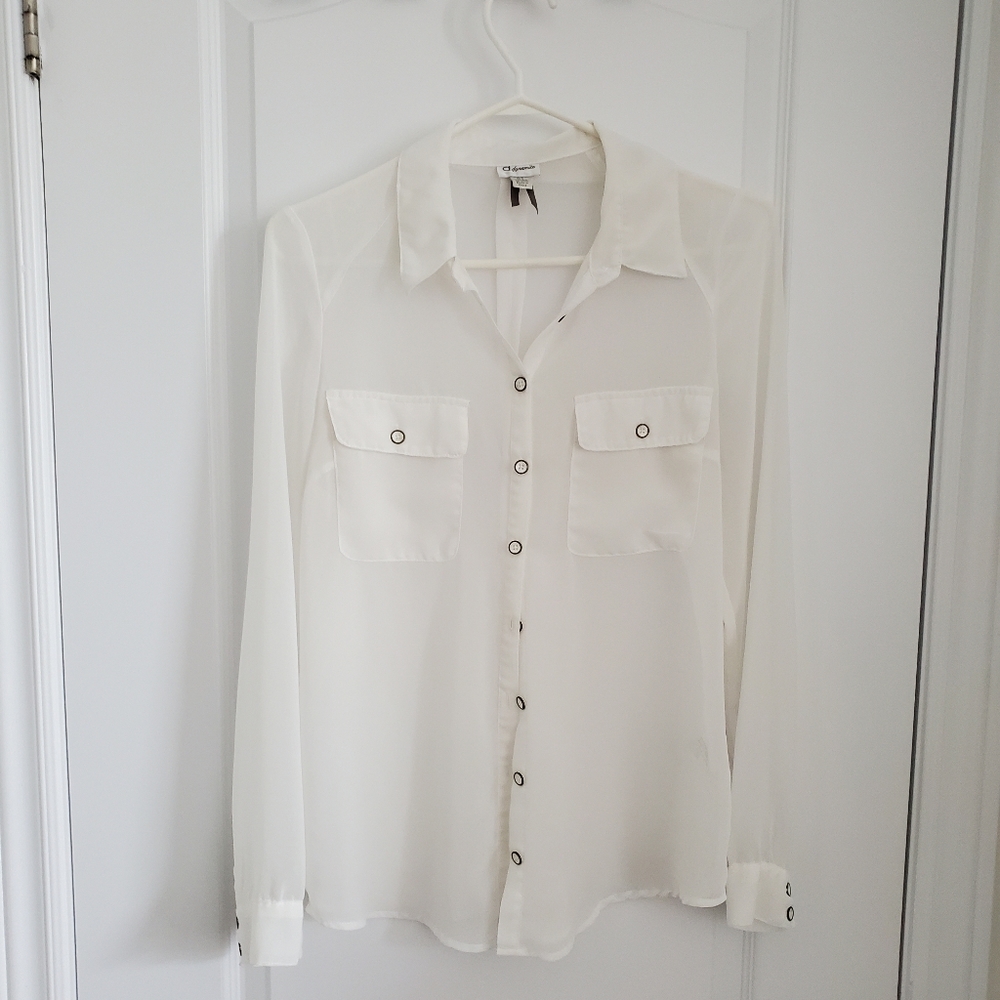GUC Dynamite Chiffon Button-up Blouse